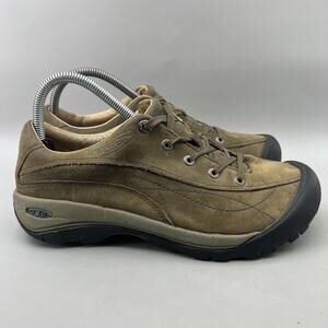 Keen Toyah Hiking Shoes Women Size 9.5 Brown Leather Walking Comfort Sneakers